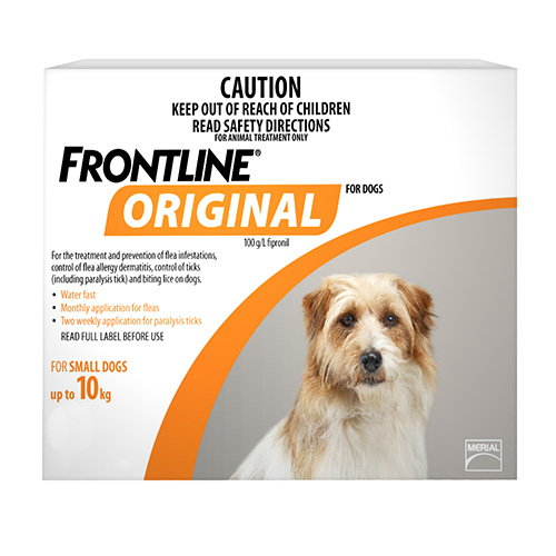 Frontline Original For Small Dogs Up To 10kgs (Orange) 12 Pipettes