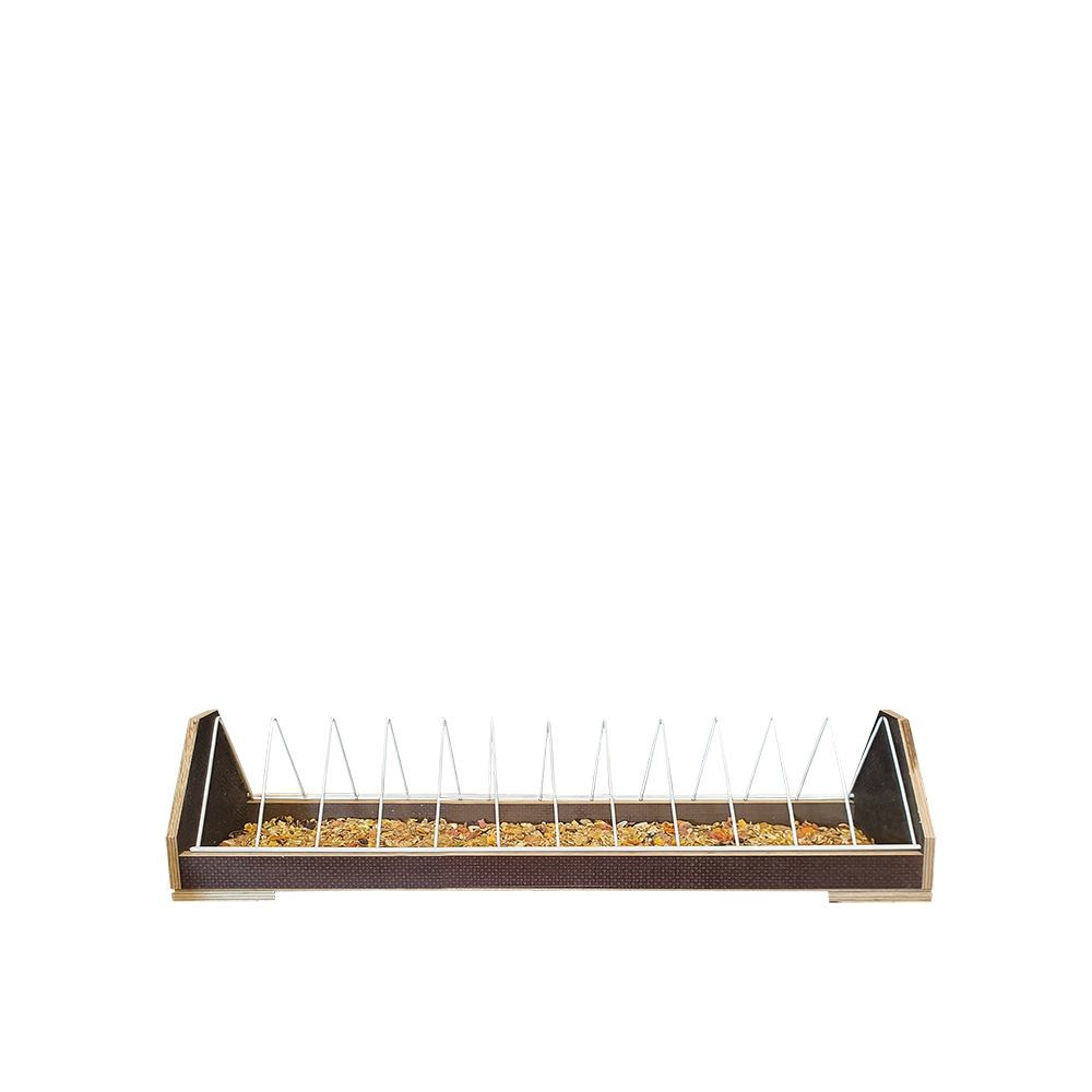 Futtertrog mit Fressgitter Metall - 60 cm