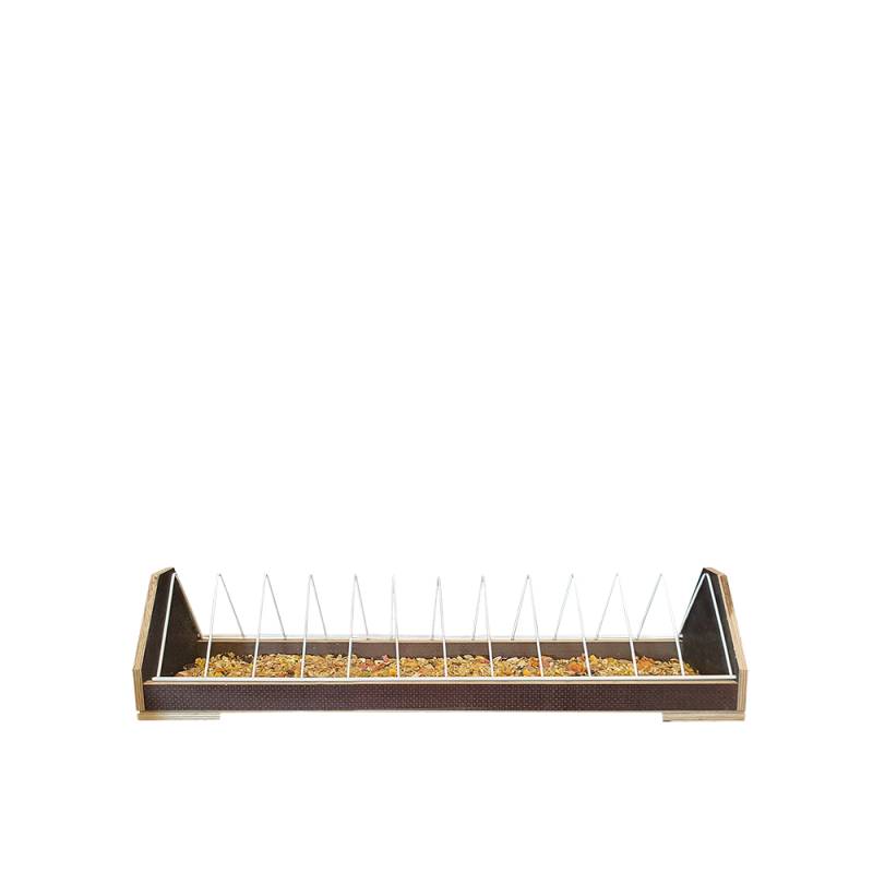 Futtertrog mit Fressgitter Metall - 60 cm