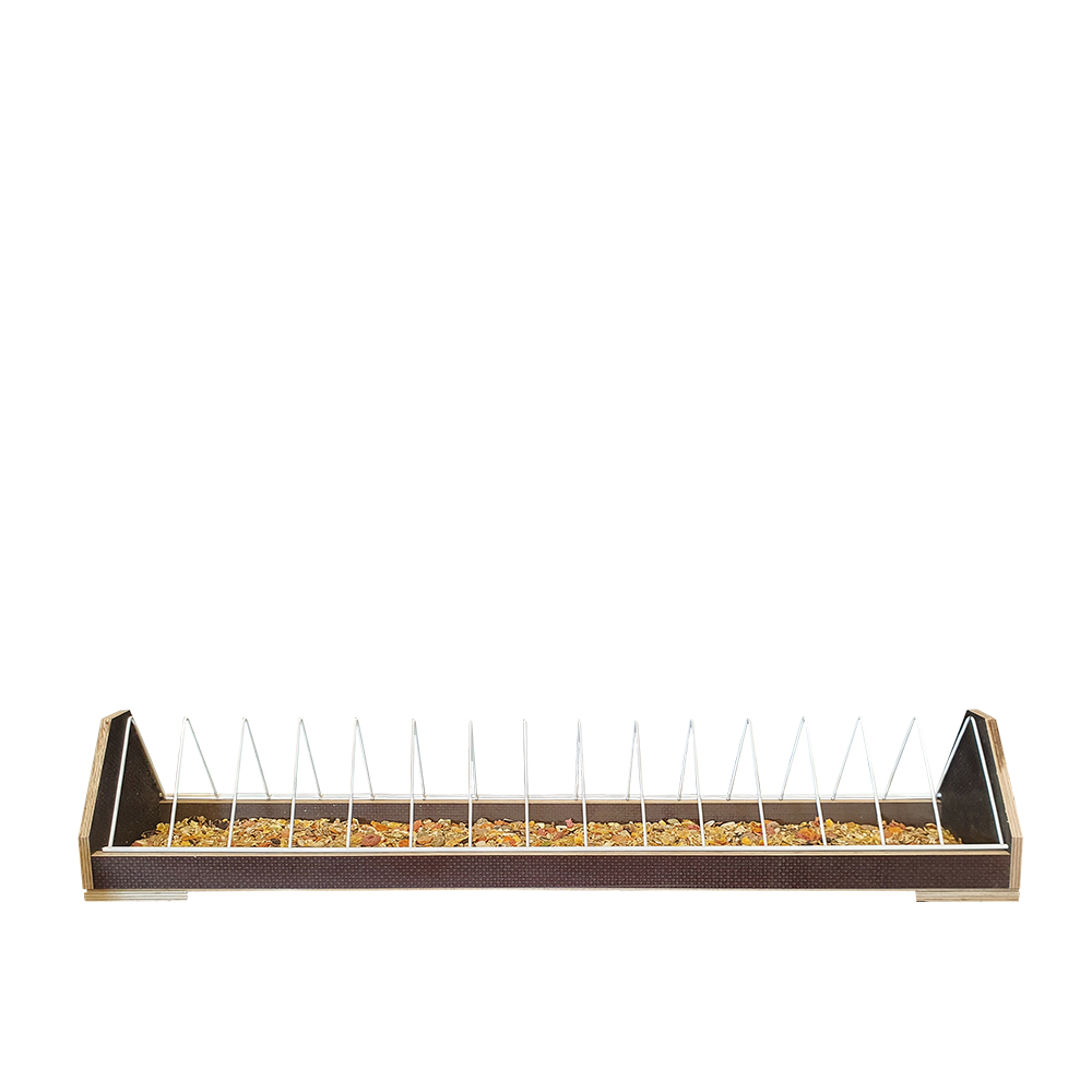 Futtertrog mit Fressgitter Metall - 80 cm
