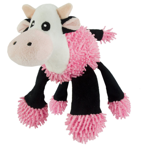 Fuzzle Hundespielzeug Kuh mit 5 Quietschern