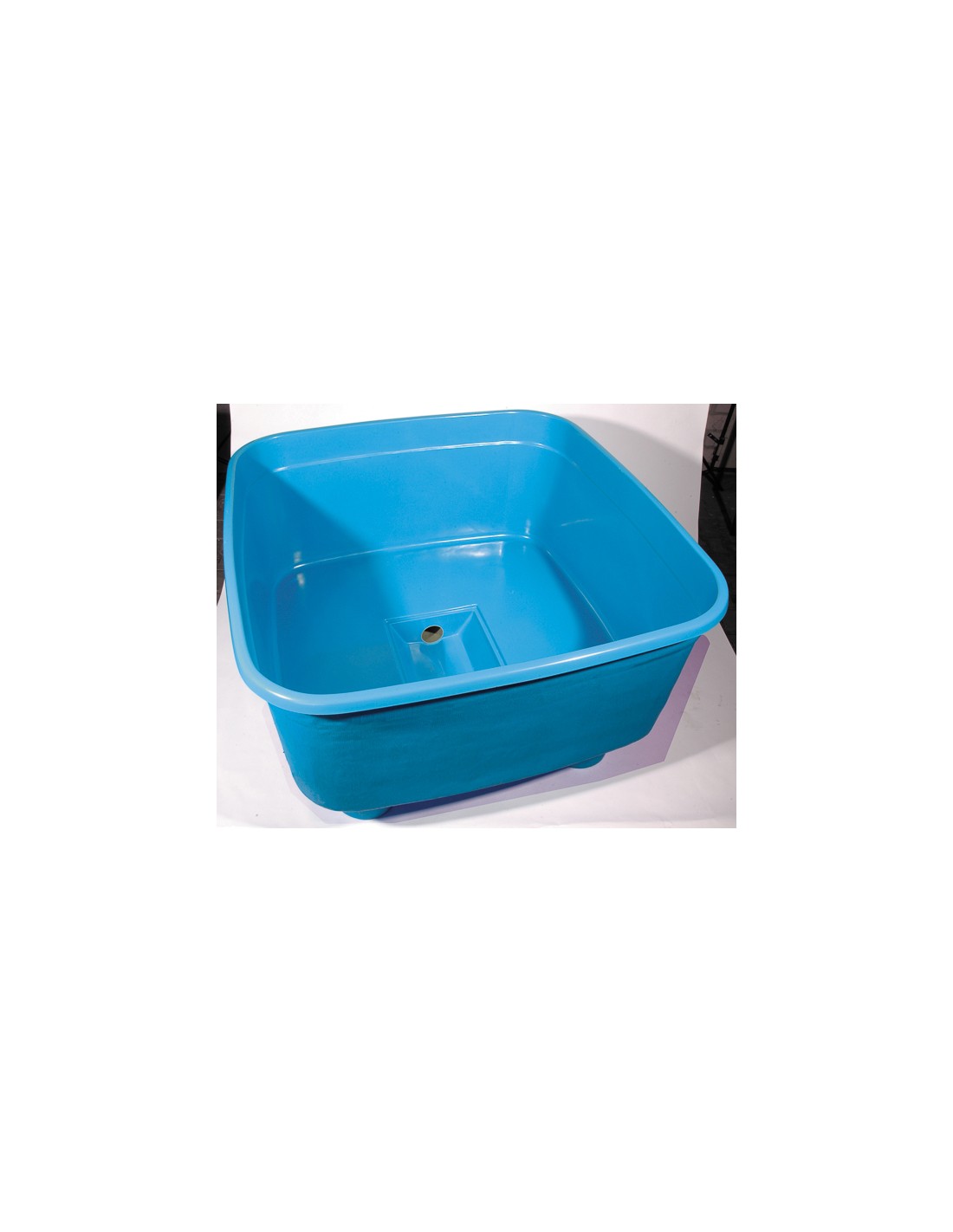GFK-Hälterungsbecken mit Sieb und Grube 205x205xH:110cm