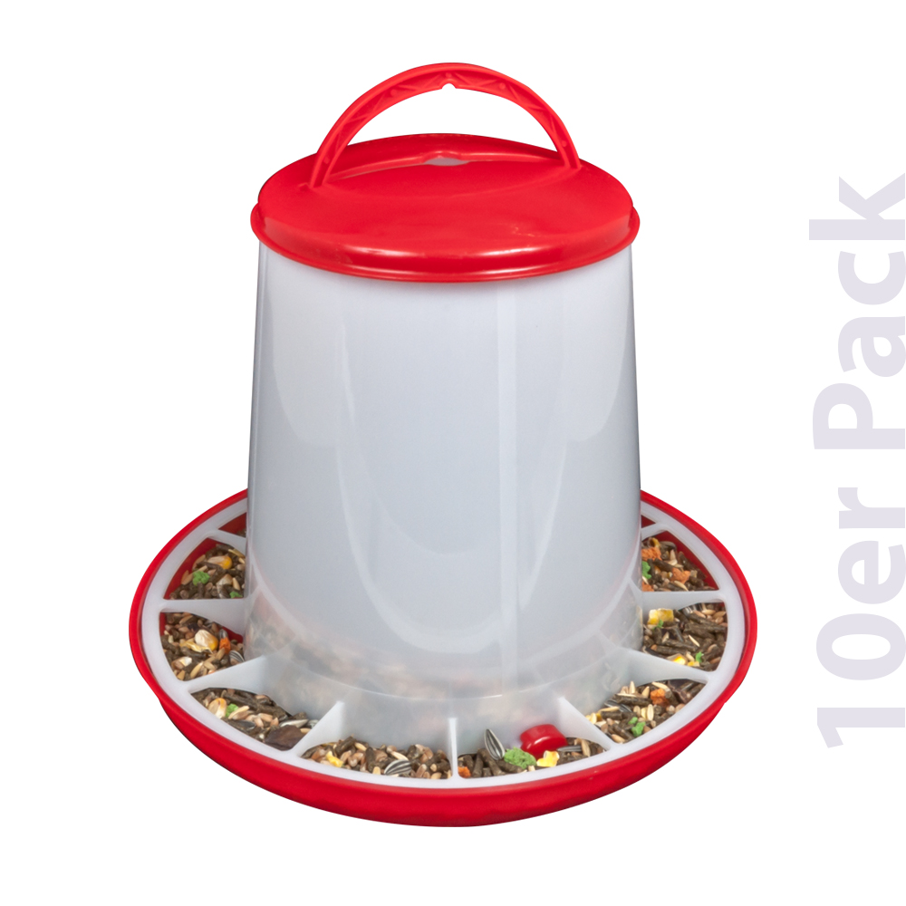 Geflügel Futterautomat Kunststoff 9 kg - Hühner Futterautomat - 10er Pack