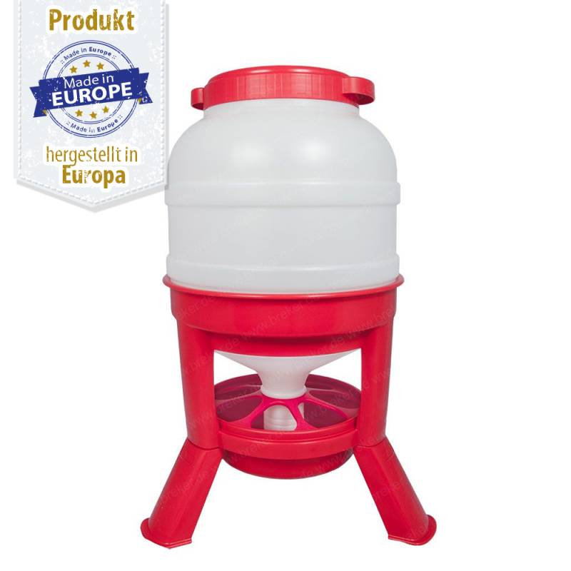 Geflügel Siphon Futterautomat Kunststoff auf Füßen - 25 kg - Hühner Siphon Futterautomat Geflügel Siphon Futterautomat Kunststoff auf Füßen - 25 kg - Hühner Siphon Futterautomat