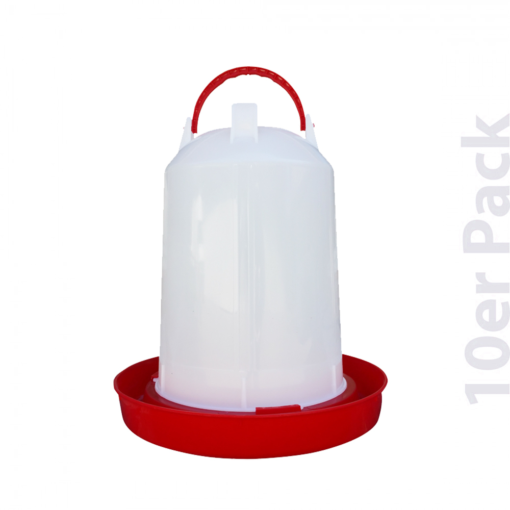 Geflügel Tränke mit Bajonettverschluss - 10,0 Liter - 10er Pack - Hühner Tränke
