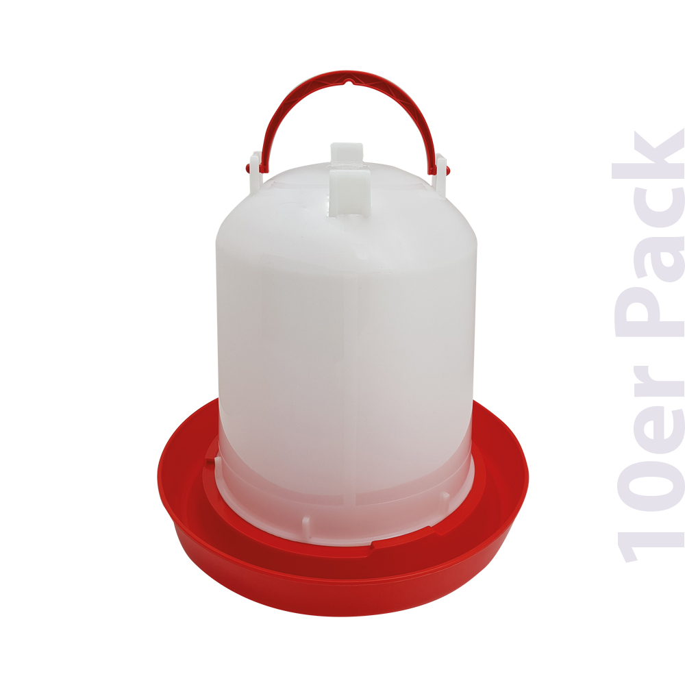 Geflügel Tränke mit Bajonettverschluss - 2,5 Liter - 10er Pack - Hühner Tränke