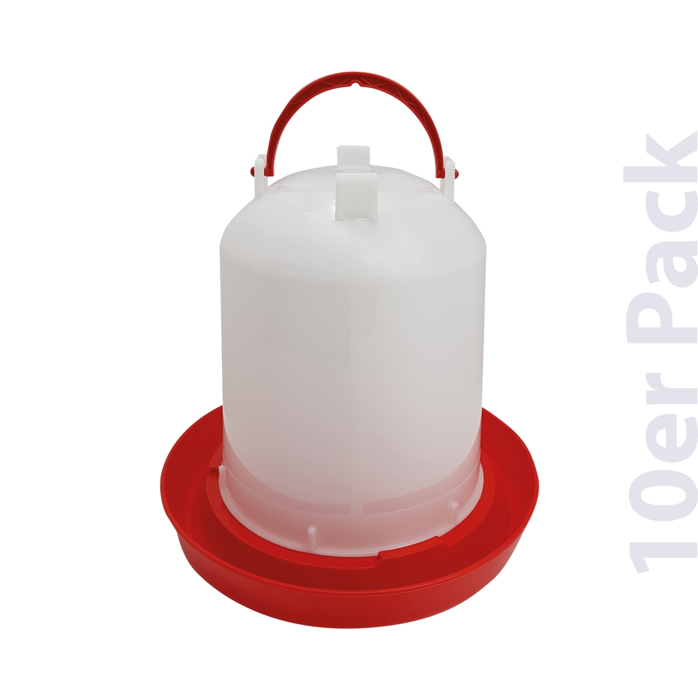 Geflügel Tränke mit Bajonettverschluss - 5,0 Liter - 10er Pack - Hühner Tränke