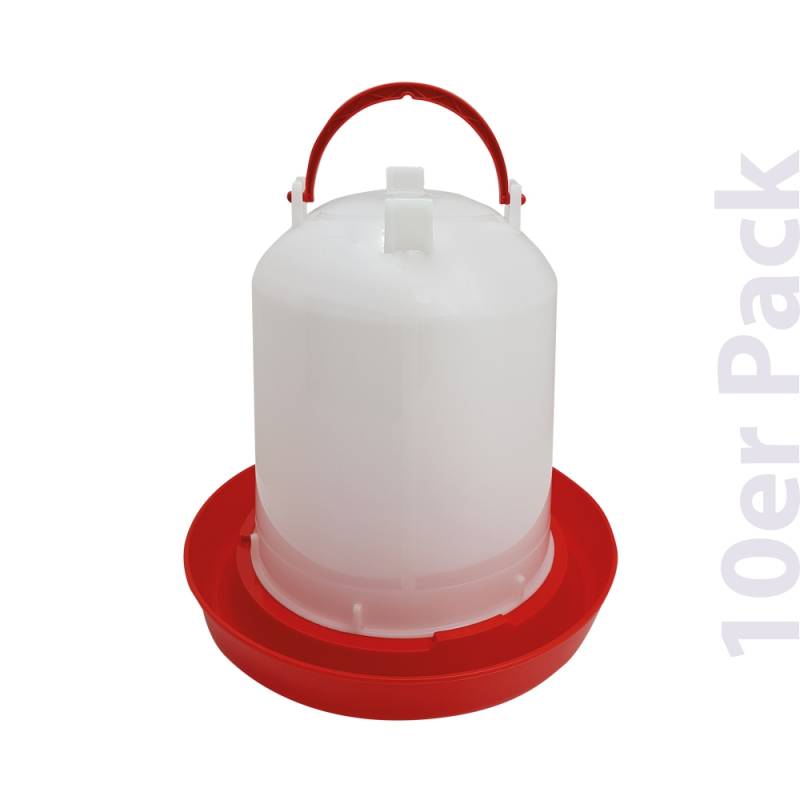 Geflügel Tränke mit Bajonettverschluss - 5,0 Liter - 10er Pack - Hühner Tränke
