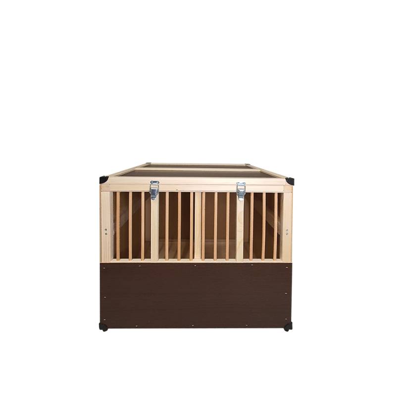 Geflügel - Transportkiste Holz - 2 Abteile - 50er