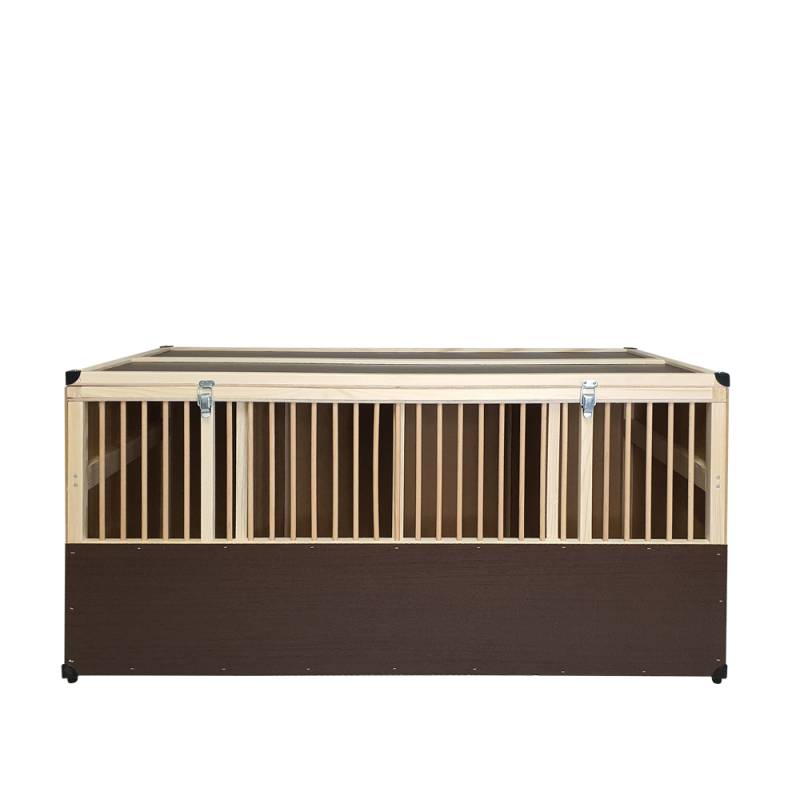 Geflügel - Transportkiste Holz - 4 Abteile - 50er