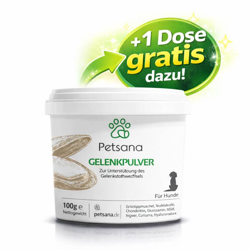 Gelenkpulver für Hunde + 1 Dose gratis Gelenkpulver für Hunde + 1 Dose gratis