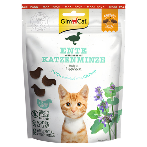 GimCat Crunchy Snacks Ente + Katzenminze 140 g