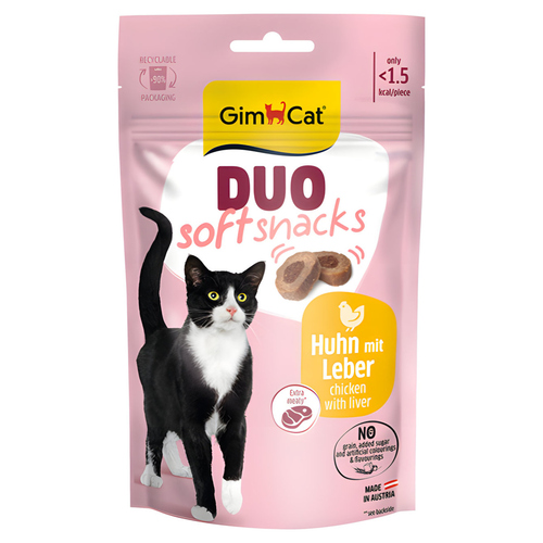 GimCat Duo Soft Snacks Huhn + Leber 50 g