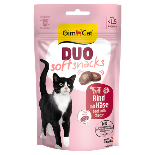 GimCat Duo Soft Snacks Rind + Käse 50 g