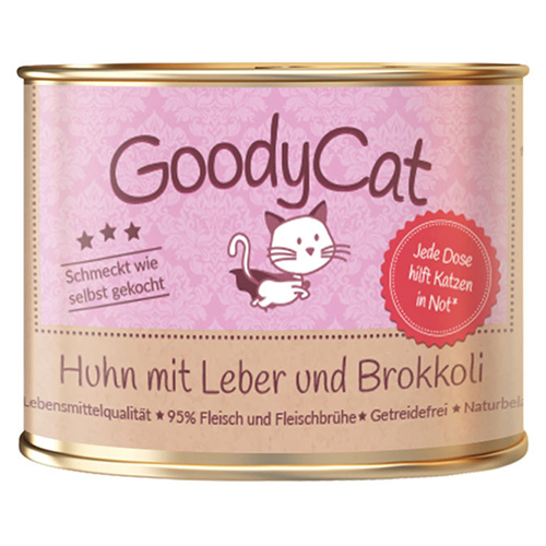 GoodyCat Huhn mit Leber und Brokkoli 180 g - 12 Stück