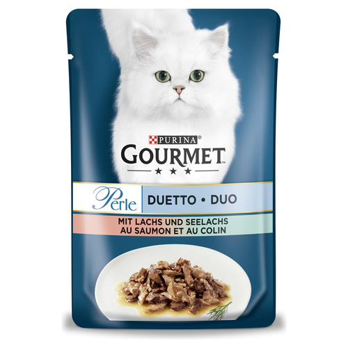 Gourmet Perle Duetto di Mare mit Lachs & Seelachs 85 g - 24 Stück