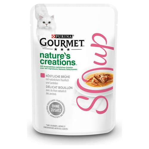 Gourmet Soup mit Thunfisch und Sardellen 40 g - 32 Stück Gourmet Soup mit Thunfisch und Sardellen 40 g - 32 Stück
