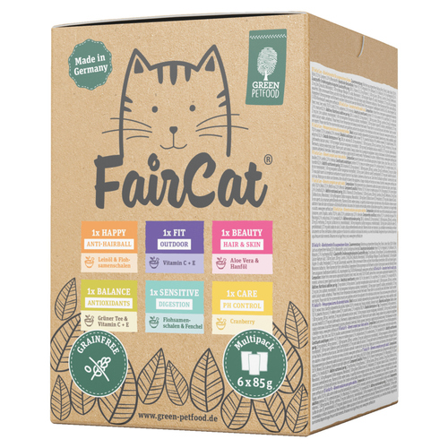 Green Petfood FairCat Multipack 6 x 85 g