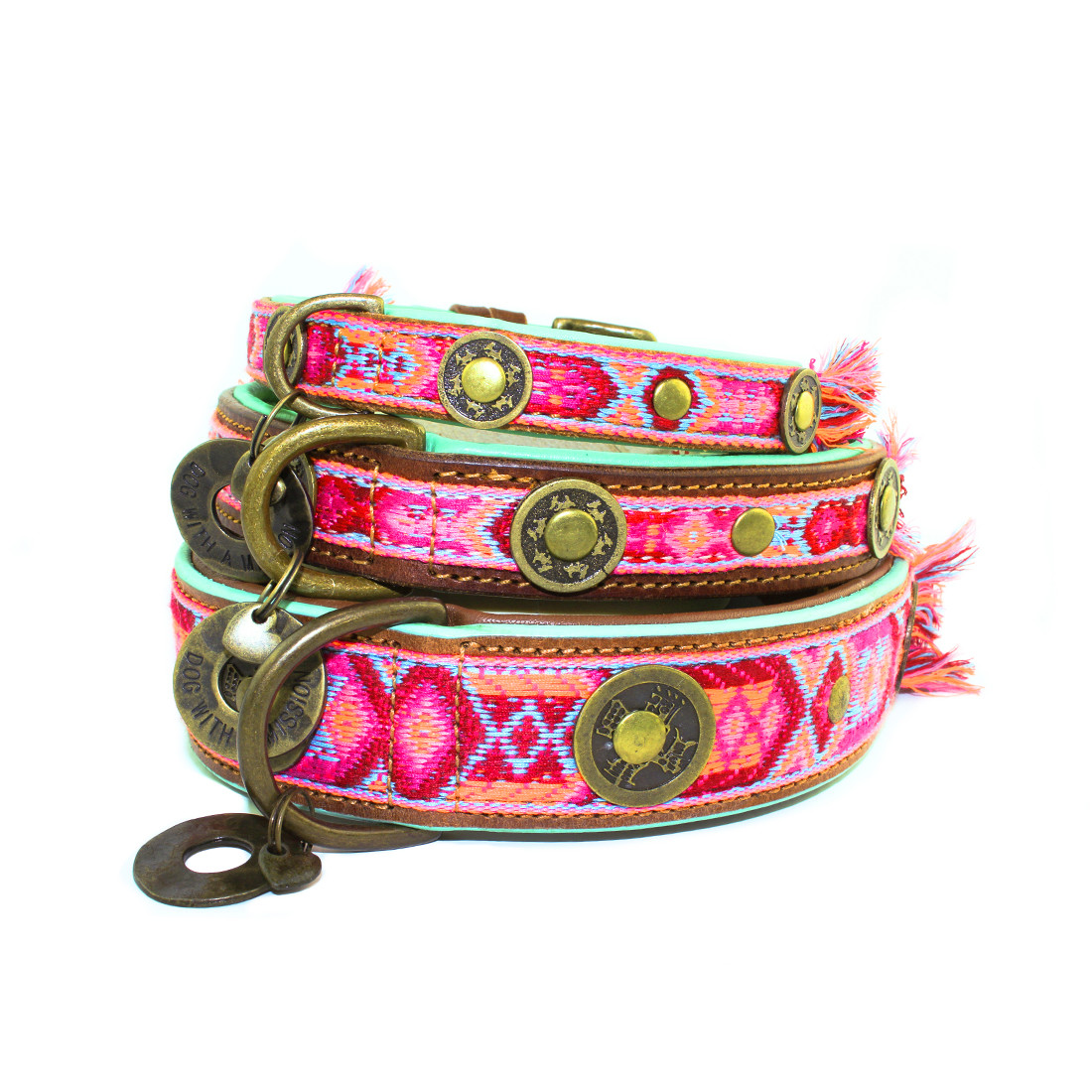 Halsband Boho Rosa S