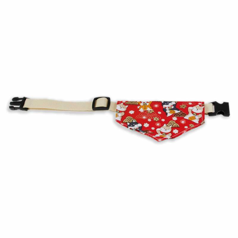 Halsband mit Hundehalstuch mit Hundemuster