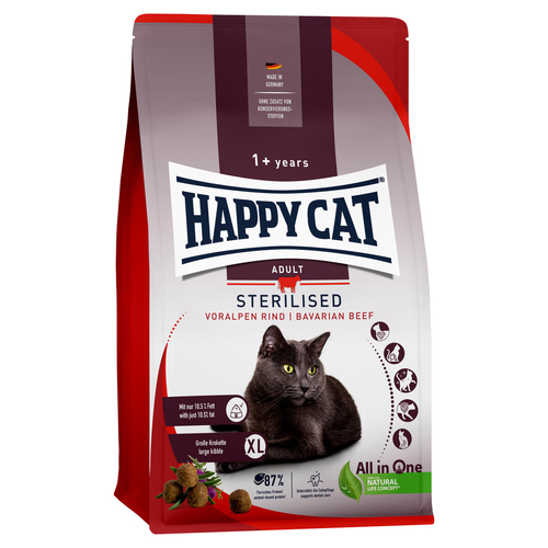 Happy Cat Sterilised Adult Voralpen-Rind 10 kg