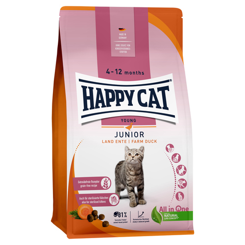 Happy Cat Young Junior Land-Ente 4 kg