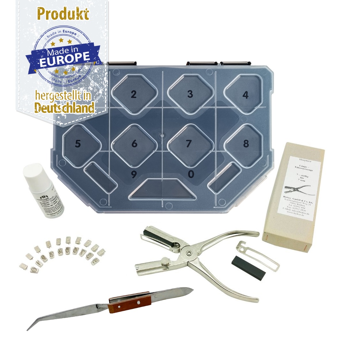 Hauptner Tierkennzeichnung - Tätowierset - 5 mm