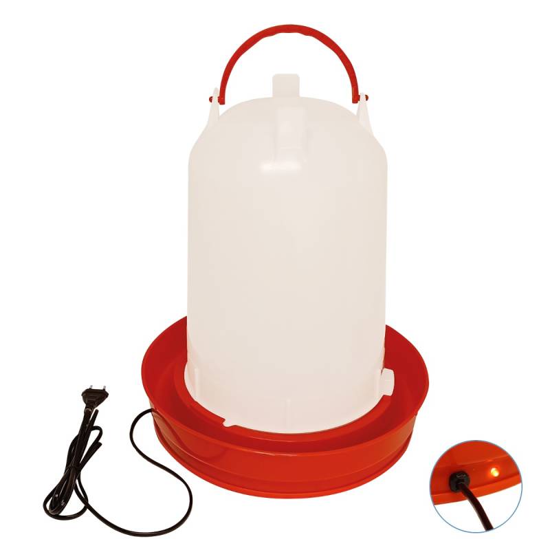 Heizbare Tränke mit Bajonettverschluss - 14 Liter - Geflügeltränke - Hühner Tränke