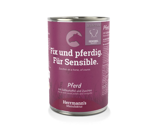 Herrmanns Sensibe BIO Hunde Nassfutter Pferd - 800g