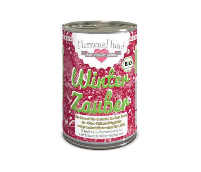 HerzensHund Nassfutter für Hunde BIO Gans Winterzauber 400g - 400g