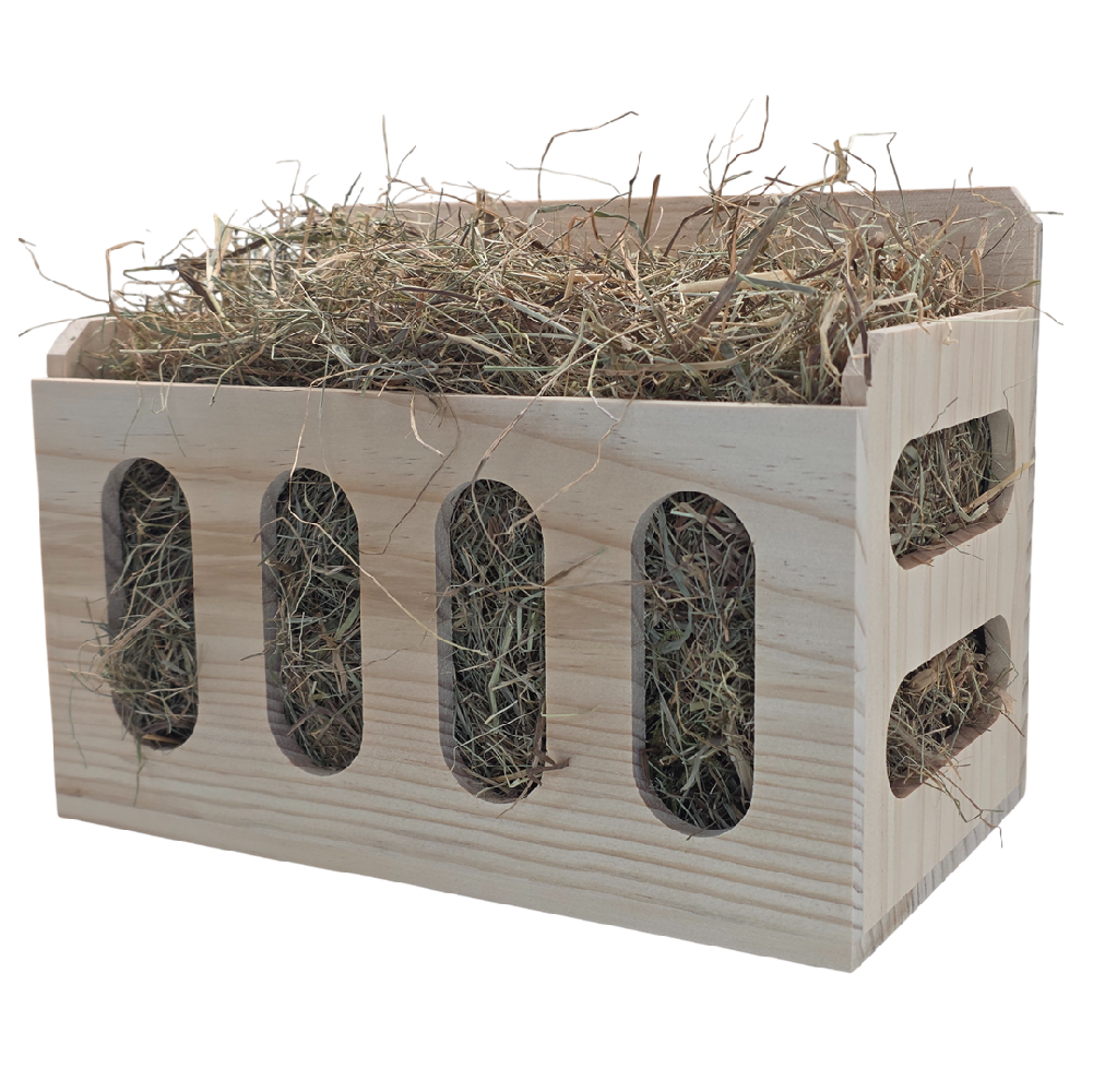 Heuraufe / Futterraufe aus Holz 23,5 × 14,0 × 17,5 cm