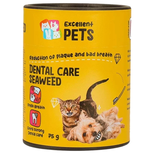 Excellent Pets Zahnpflege Dental Care Seaweed für Katzen, Inhalt: 150 g