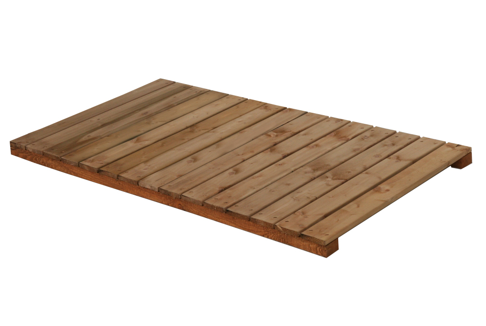 Holz-Liegerost zu Hundehütte Größe Lassie mit Vorraum - 150x76 cm, braun imprägn...