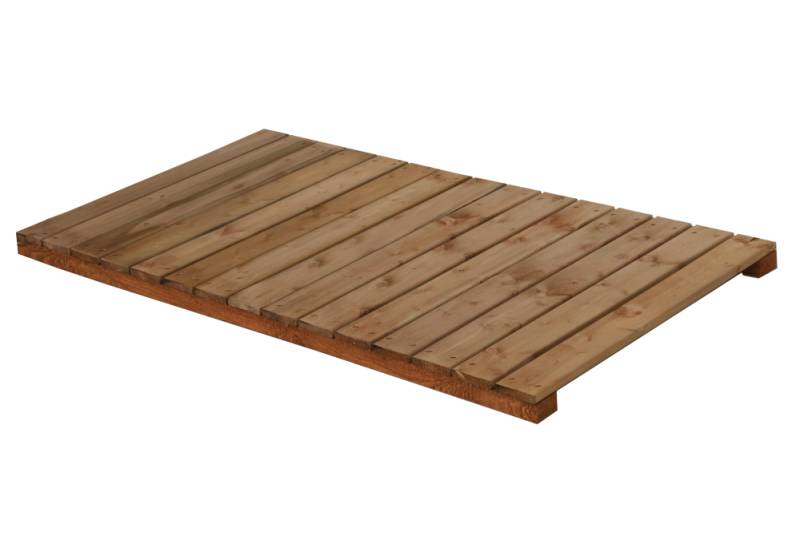 Holz-Liegerost zu Hundehütte Größe Napoleon mit Vorraum - 100x54 cm, braun imprä...