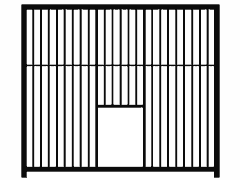 Home-Rohrstabelement 1,8x1,5 m mit Schlupf+Schieber, 5cm