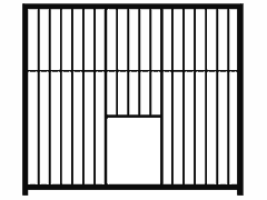 Home-Rohrstabelement 1,8x1,5 m mit Schlupf+Schieber, 8cm