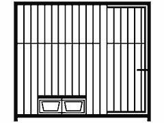 Home-Rohrstabelem. 1,8x2 m m.Tür u.F-Set, 8cm