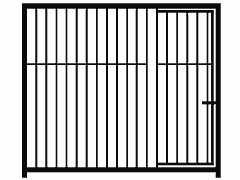 Home-Rohrstabelement 1,8 x 2 m mit Tür, 8 cm
