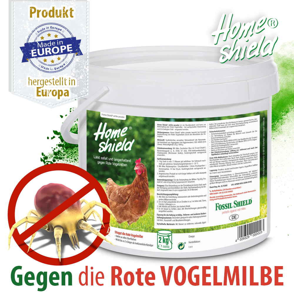 Home Shield -  white powder- 2 kg - Puder gegen die Rote Vogelmilbe