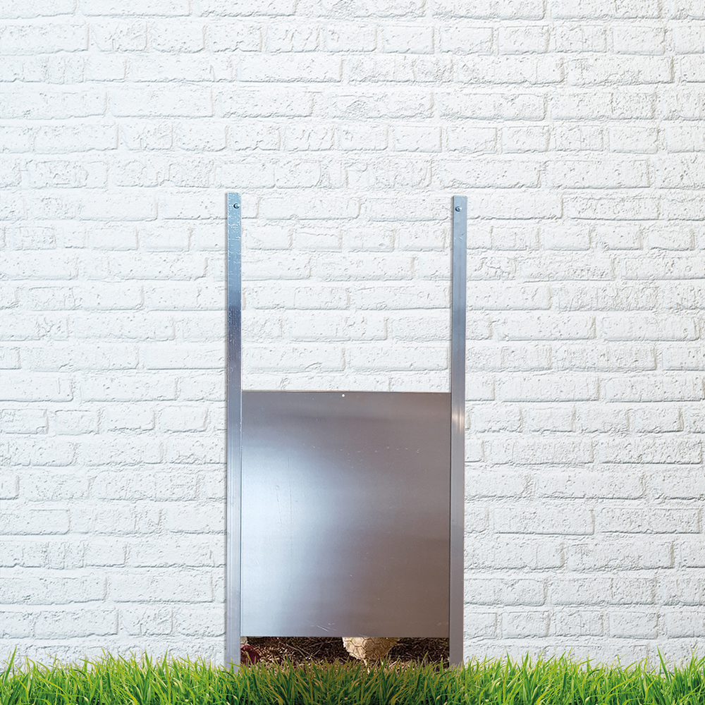 Hühnerklappe / Hühnertür aus Aluminium - 30 x 40 cm