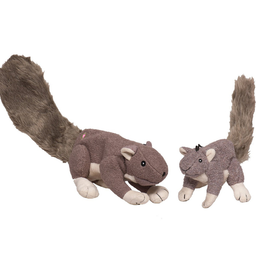 HuggleHounds Hundespielzeug Feller Squirrel, Größe: L
