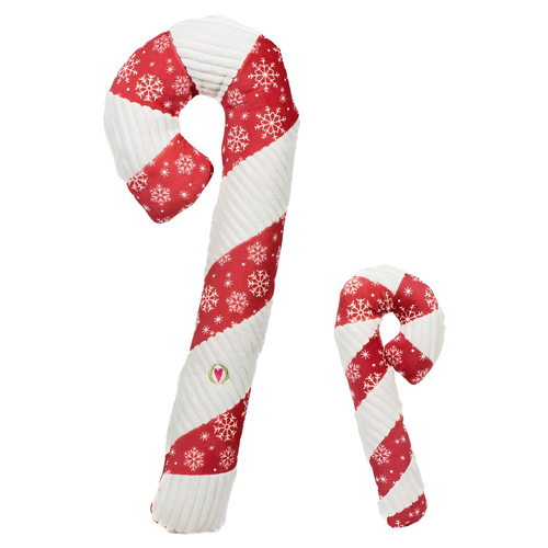 HuggleHounds Hundespielzeug Jingle all the Way Candy Cane, Größe: XXL