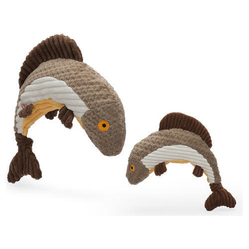 HuggleHounds Hundespielzeug Totally Tiger Trout Knottie, Größe: L