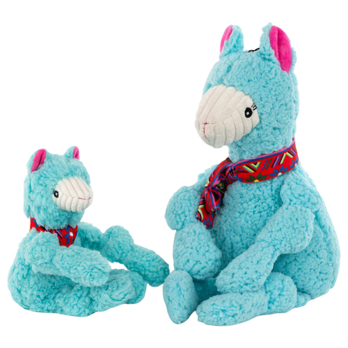 HuggleHounds Hundespielzeug Wild Things Llama Knottie, Größe: L