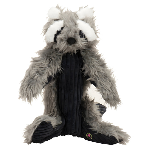 HuggleHounds Hundespielzeug X-Brace Redwood Raccoon