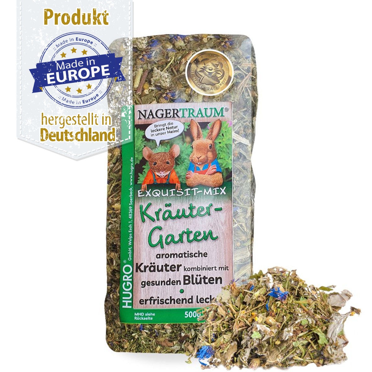 Hugro - Nagertraum - Kräutergarten - 500 g