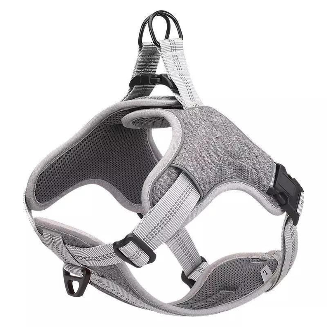 Hunde Premium Geschirr geplostert f?r Hunde in grau
