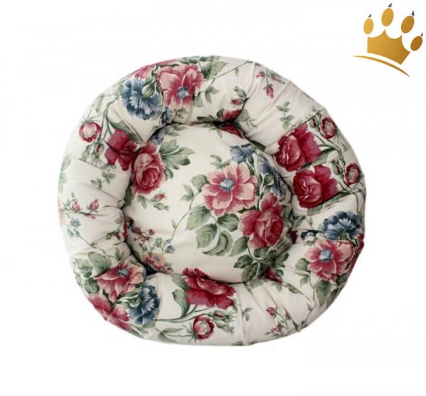 Hundebett Bouquet of Roses Rund