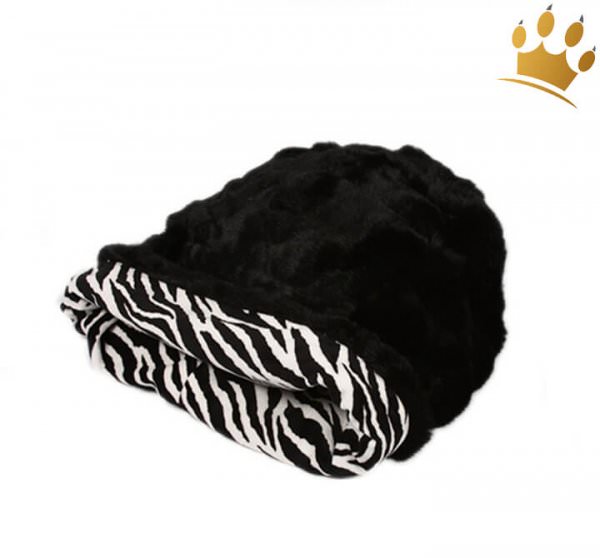 Hundebett Cuddle Cup Zebra Black