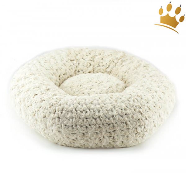 Hundebett Donut Round Frosted Camel Curl